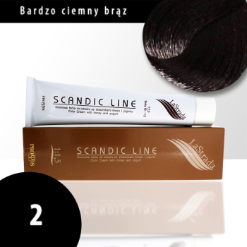 .PROFIS farba do włosów LaStrada 2.0 bardzo ciemny brąz 100ml .